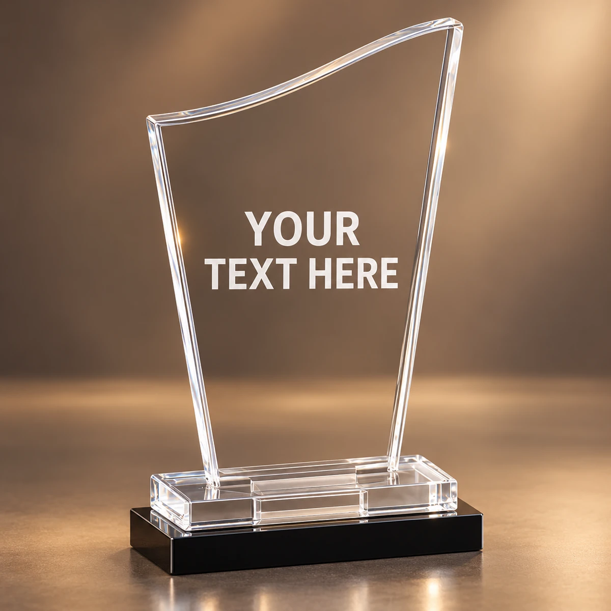 Curved Acrylic Panel Trophy